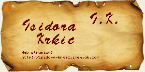 Isidora Krkić vizit kartica